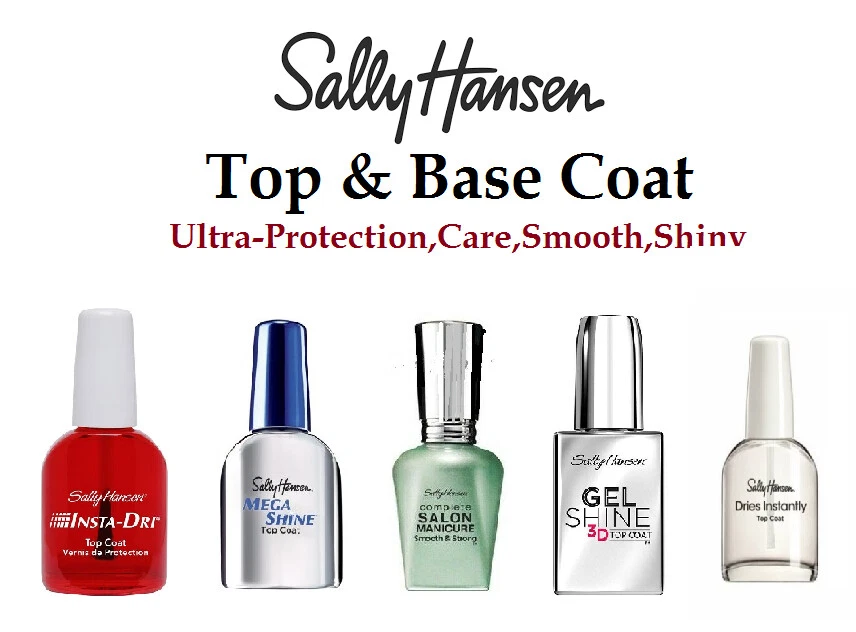 Sally Hansen Top & Base Coat Non UV-Salon Nail Formula - Multi Variation Choose!