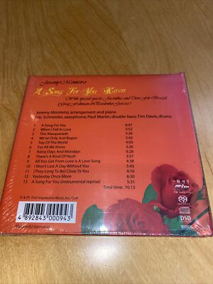 JEREMY MONTEIRO TRIO A Song For You Karen RARE OOP HYBRID SACD 