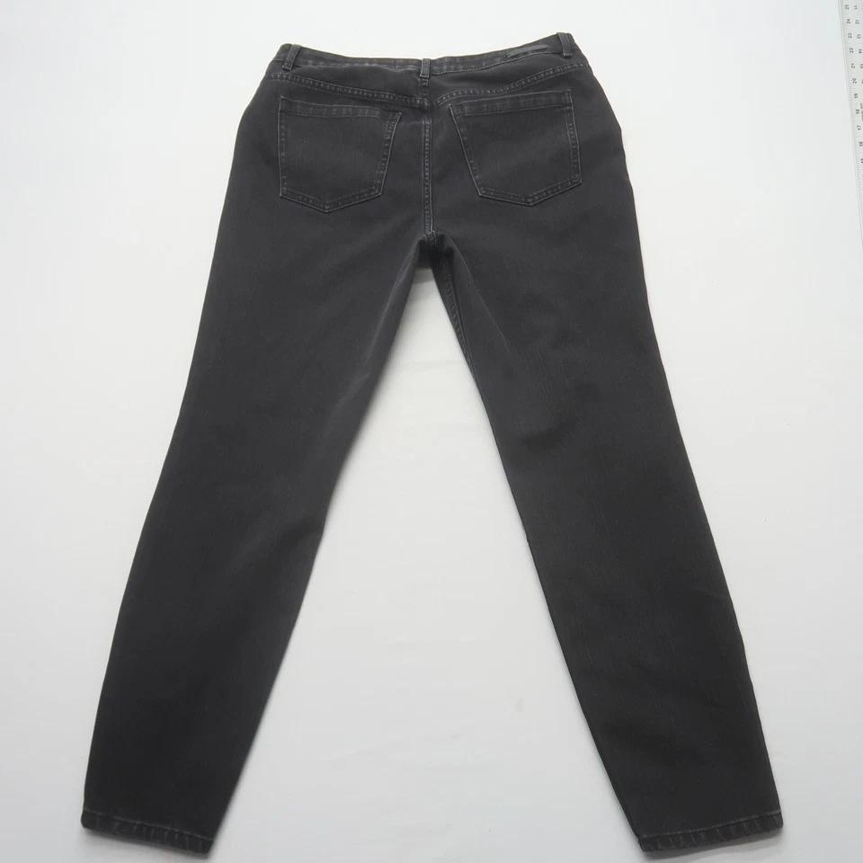 Pantalones de mezclilla ajustados Soft Surroundings para mujer talla 12 negros elásticos tiro alto Foto 2 de 4