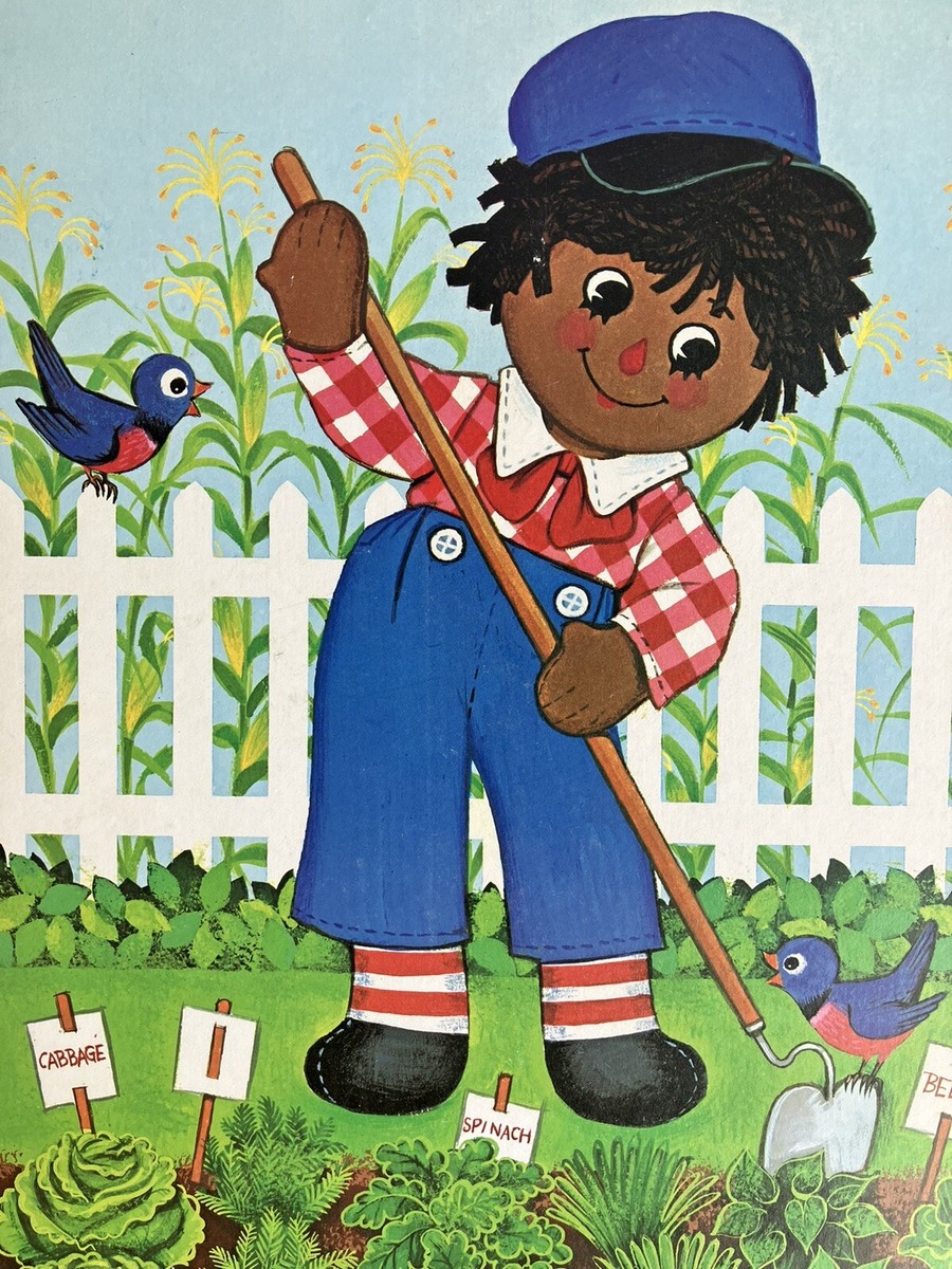 Vintage Black African American RAGGEDY ANN & ANDY Wall Plaques