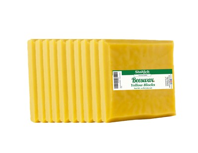 10 lb Yellow Beeswax Square Block Bee Wax 100% Natural Craft on SALE