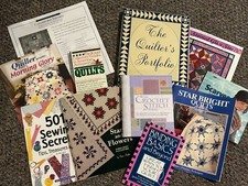 Large Crafting Lot QUILTING books patterns, Cross Stitch, Craft, Sewing books