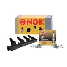 NGK 1 Ignition Coil Assembly & 4 G-Power Spark Plugs Kit For Chevy Pontiac L4