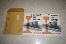 Lot 2 VINTAGE CATERPILLAR DIESEL POWER UNITS RAILROAD ADVERTISING PAMPHLET Books