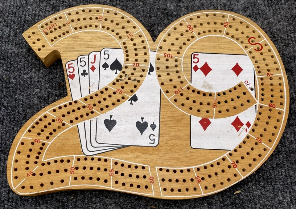 Cribbage Board Clásico 3 Pistas 29 Juego de Viaje Madera Foto 2 de 4