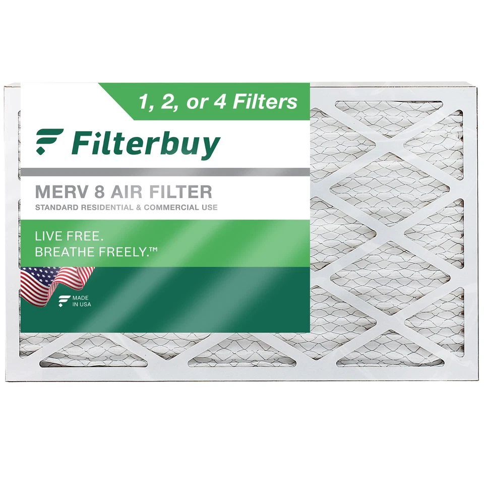 Filterbuy 16x25x5 Air Filters, AC Furnace Replacement for Honeywell (MERV 8)