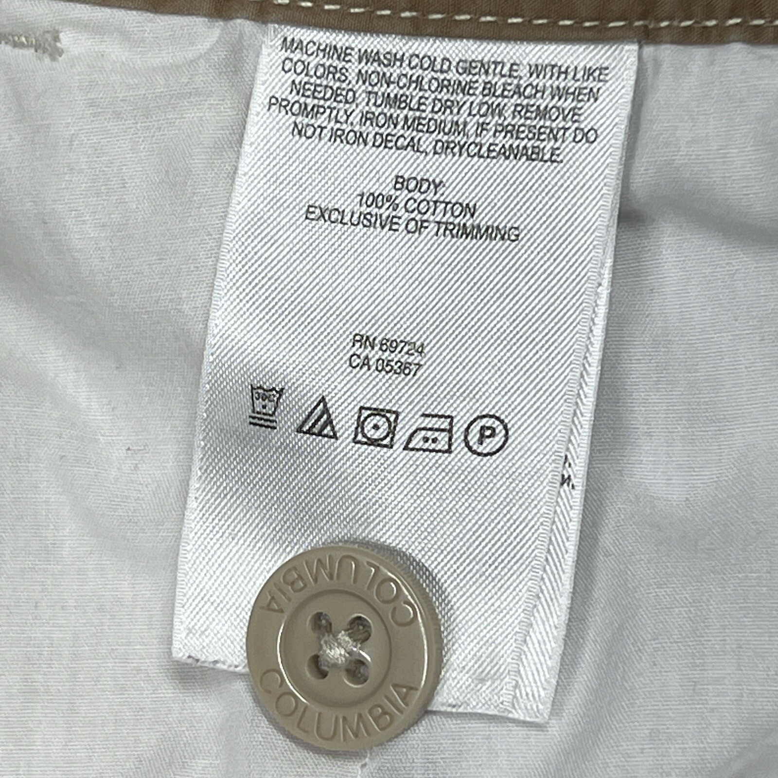 Columbia Angus Springs Sportswear Chino Mens 42 Shorts Khaki Tan Cotton Casual thumbnail 7