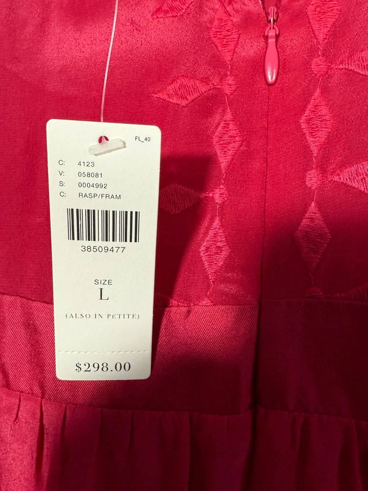 Mono Anthropologie Elevenses rosa baya seda bordado pierna ancha talla S/M Foto 4 de 4