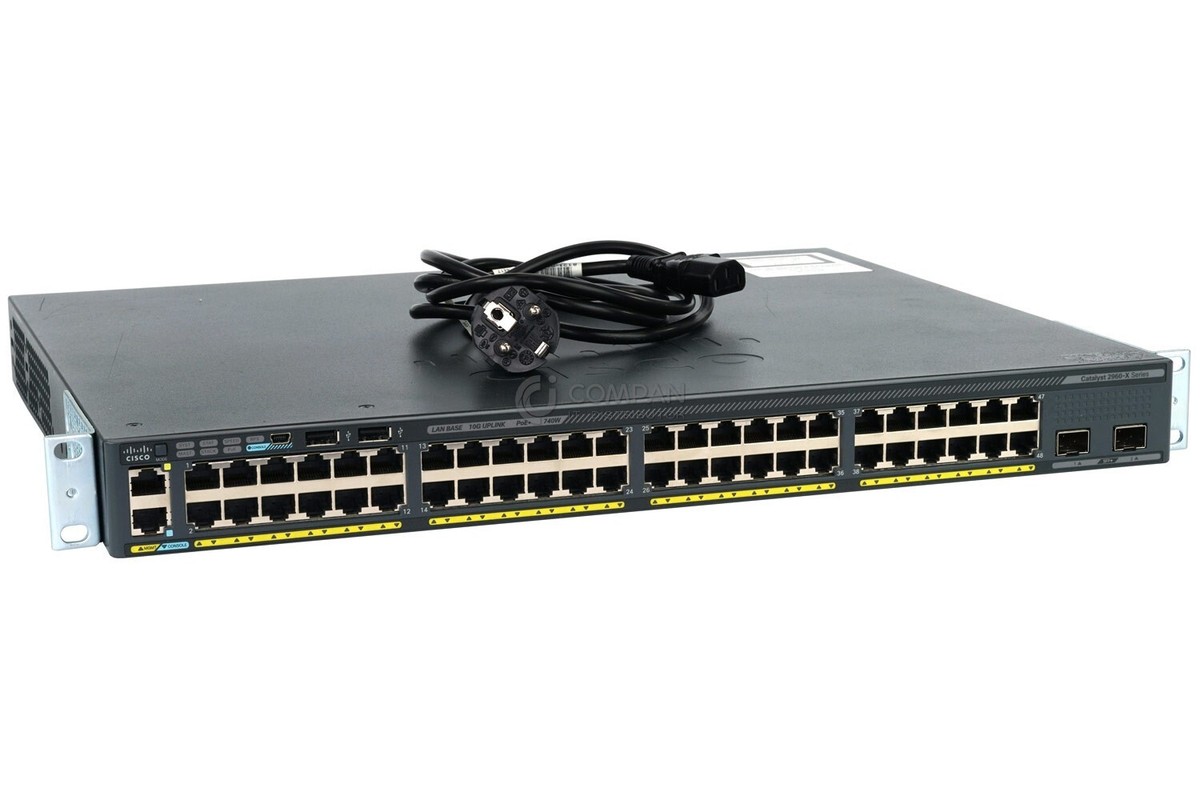 WS-C2960X-48FPD-L CISCO CATALYST 2960-X 48 PORT RJ-45 2 PORT