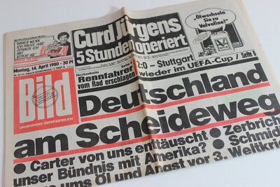 BILDzeitung 14.04.1980 April 14.4.1980 40. 41. 42. 43. 44. Geburtstag 