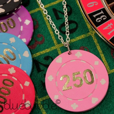 FUNKY POKERSPIELER CHIP HALSKETTE SPASS LAS VEGAS SPIEL NEUHEIT TASCHENANHÄNGER WEIHNACHTSGESCHENK