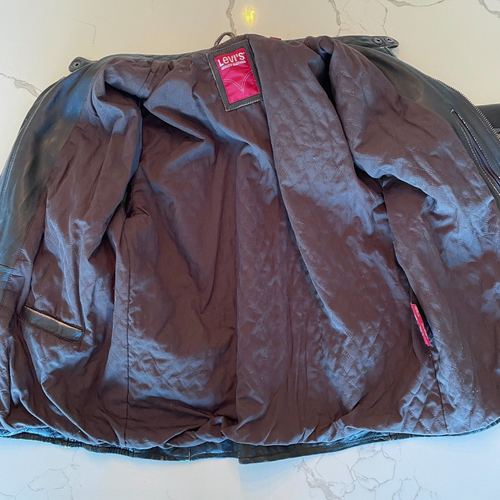 Levi's Giacca Moto Pelle Cafe Racer - Uomo M - Foto 5 di 8
