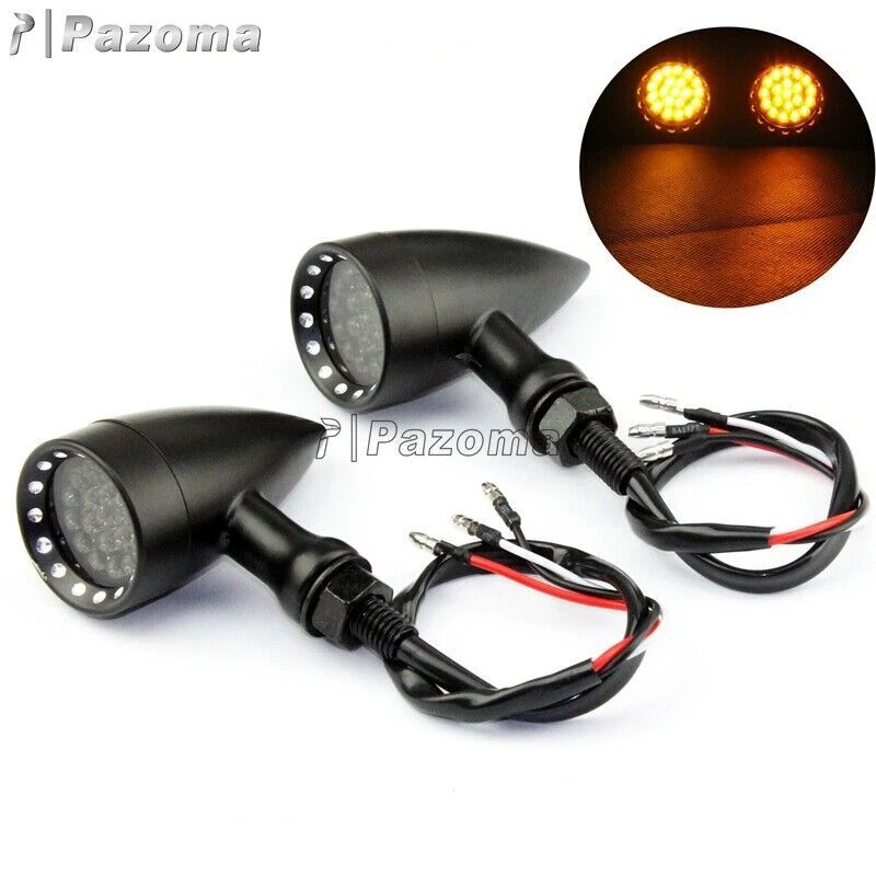 Lámpara de luz indicadora LED de señal de giro para motocicleta para Harley Chopper Foto 4 de 4