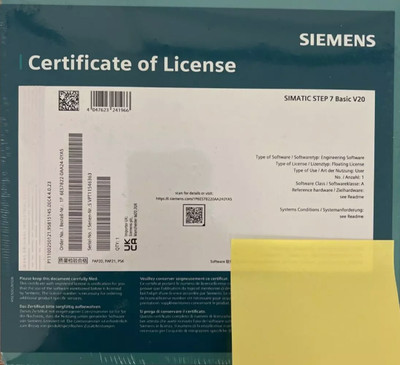 SIMATIC STEP 7 Basic V20  Floating License  6ES7822-0AA24-0YA5