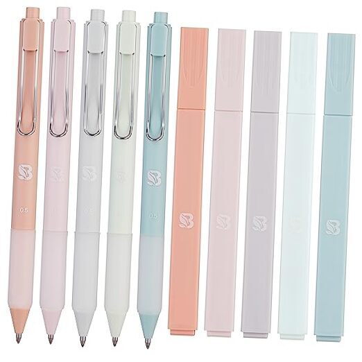 - Aesthetic Highlighters and Gel Pens With Soft Ink And Tip, Bible Pastel