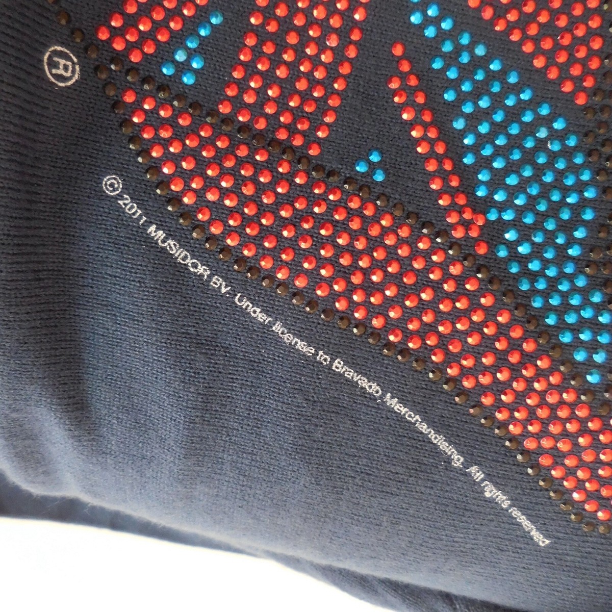 Pull Rolling Stones Manches Longues Bleu - Taille 16 Ans, Brodé, Vintage 2011, Neuf Avec étiquettes
