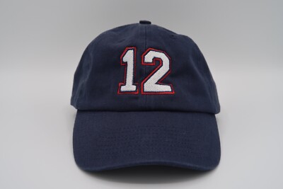 New England Patriots Tom Brady 12 GOAT Adjustable Hat.