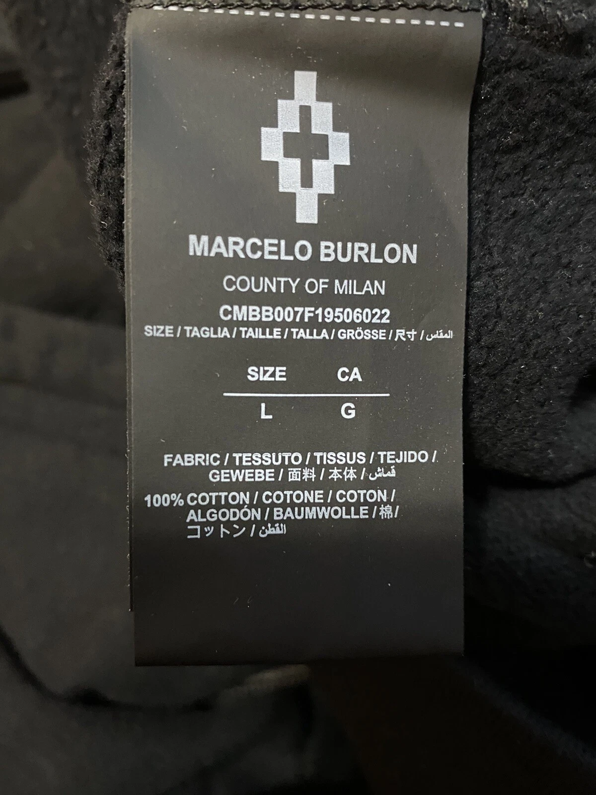 MARCELO BURLON CONTEA DI MILANO UOMO ABBIGLIAMENTO TOP taglia L Felpa con cappuccio