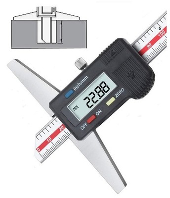 Digital Depth Gauge Vernier Caliper 0-6''/150mm, 0-8''/200mm, 0-12''/300mm - Precis