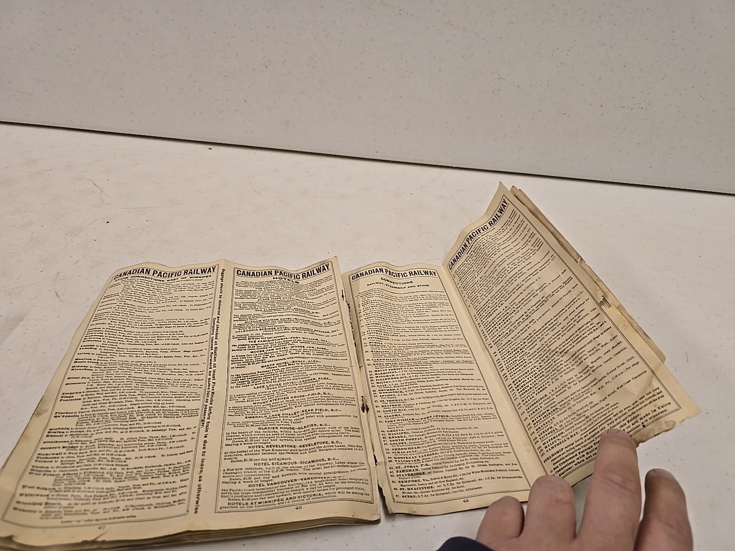 Antique Jan 1906 Canadian Pacific Railway Intercontinental Railroad Time Table