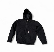 Carhartt 104050 Washed Duck Insulated Active Jacket Black Men s M Hooded