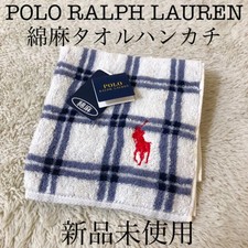 Polo Ralph Lauren Towel Handkerchief Men'S Check Pattern Hose Embroidery Navy Co
