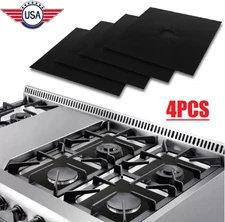 4×Gas Range Stove Top Burner Protector Reusable Non-stick Cover Liner Clean Cook