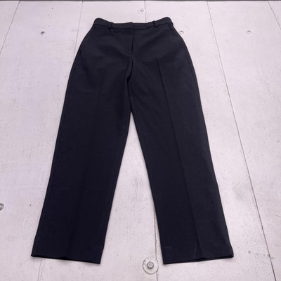 Express Dress Pants Womens 4 Black Editor Straight Ankle Super High Waist Twill