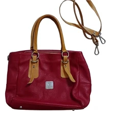 I Medici Firenze purse tote with removable longer strap dark red pebbled leather