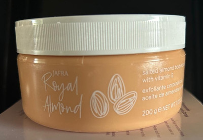 JAFRA ROYAL ALMOND BODY SCRUB W/ VITAMIN E 7.05 FL OZ NEW & SEALED