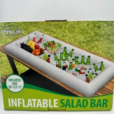 FineLife Inflatable Salad Bar Buffet Cooler Tray 50"x22"x5" – New in Box