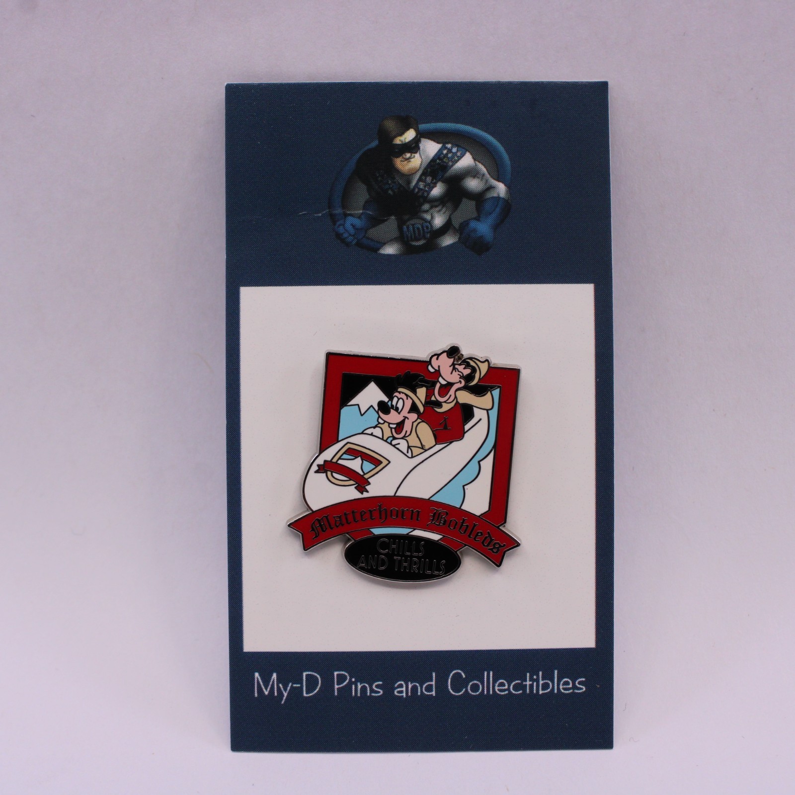B1 Disney DLR GWP Pin 2009 Map Matterhorn Bobsleds Goofy & Max