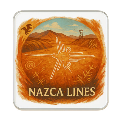 Nazca Linien, Peru Kühlschrankmagnet: Niedliches handgefertigtes Reise Souvenir Geschenk