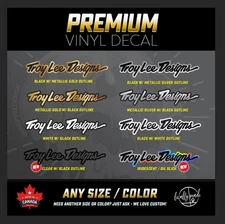 Troy Lee Designs Gloss Printed Vinyl Decal Sticker 2-24", MOTO MX BIKE BMX TRUCK