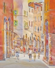 Dipinto Olio Originale Pisa Italia 100x80 cm Tela di Gerner Spedito Rotolato