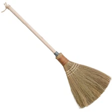 Natural Whisk Sweeping Hand Handle Broom - Vietnamese Straw Soft for Cleaning