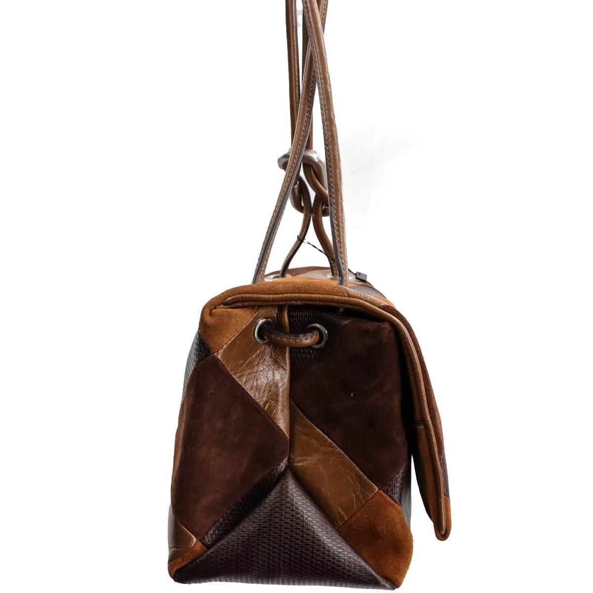 MARC JACOBS PATCHWORK LEATHER SHOULDER BAG BROWN … - image 3