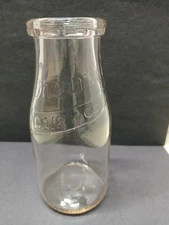 Sherman Dairy Co. South Haven Michigan, Half Pint Embossed Milk Bottle