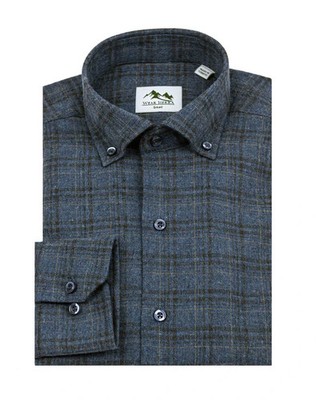Wear Sierra Top Shelf Men's Turkish Cotton Navy  Long Sleeve Button Down Shirt