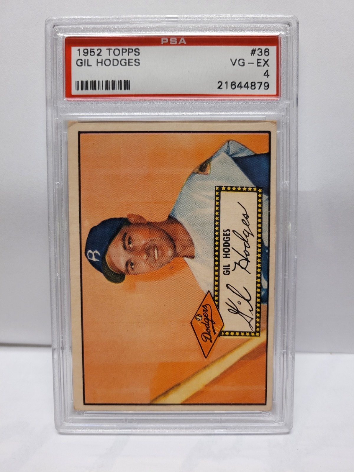 1952 Topps Gil Hodges PSA Graded VG-EX 4 Brooklyn Dodgers #36