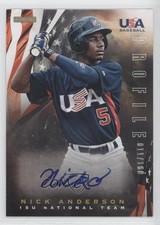 2012 USA Baseball National Team 15U Profile Signatures Nick Anderson Auto sm6