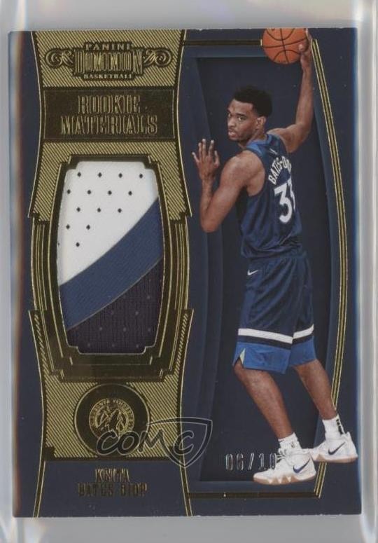 2018 Panini Dominion Rookie Materials Gold /10 Keita Bates-Diop #RM-KBD RC 3c7
