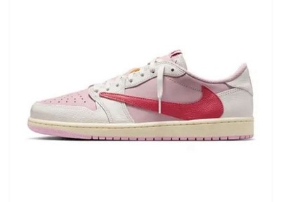 Nike Air Jordan 1 Low Travis Scott Sail Tropical Pink Size 14