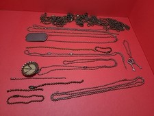 50 Assorted Group of Ball Chain Dog Tag Chains Various Sizes