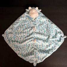 Angel Dear Aqua Teal Blue White Giraffe Lovey Security Blanket HTF Turquoise