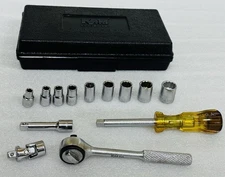 KAL Tools USA - 1/4” Socket Wrench Ratchet 13 Pcs Set New in Original Box