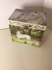 Enchantmints Music/Jewelry Box, Plays The Unicorn, BEAUTIFUL  VINTAGE B1202