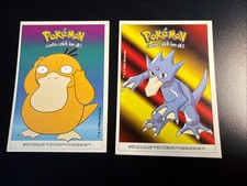 Pokemon Enton & Entoron Dunkin Boomer Vintage Sticker 2000 Nintendo Psyduck & 