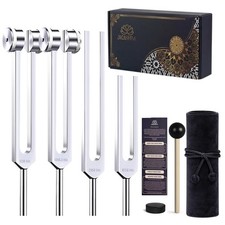 Tuning Forks for Healing Set 128Hz, 136.1Hz, 256Hz, 528Hz   Complete Sou