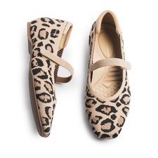 Mary Jane Flat Shoes for Women with Arch Support and Concealed Low Wedge Heel...